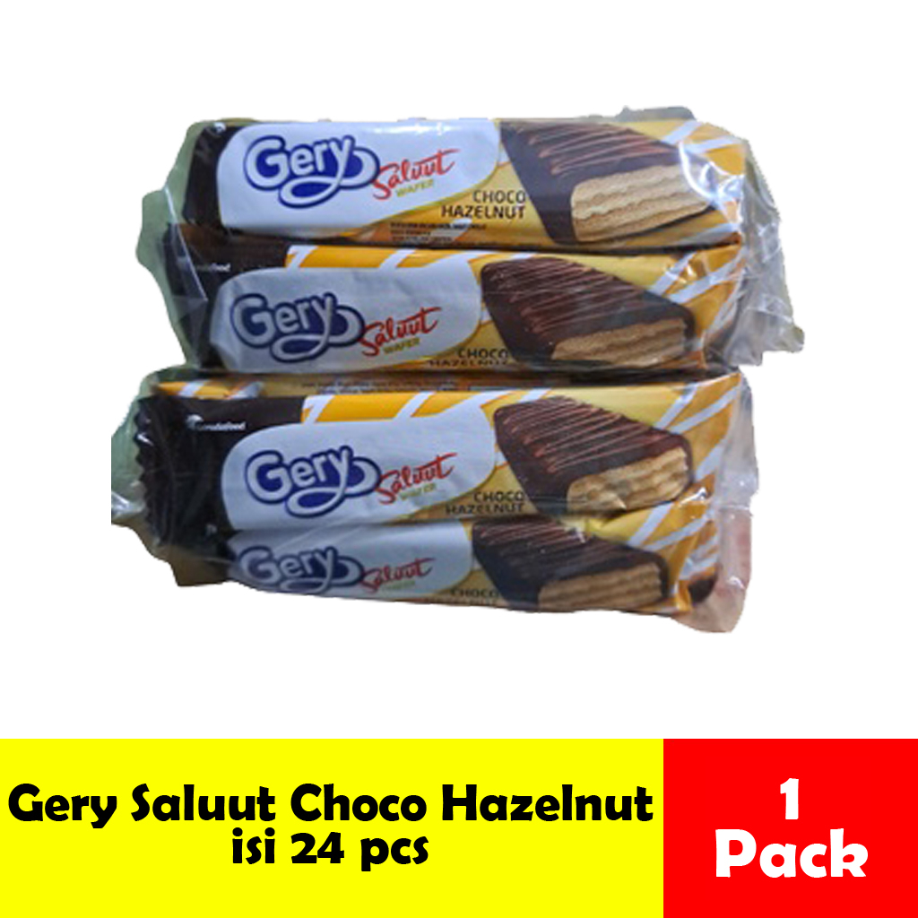 

Gery Saluut Wafer Chocolate / Choco Hazelnut - isi 12 pcs per pack by Garuda Food