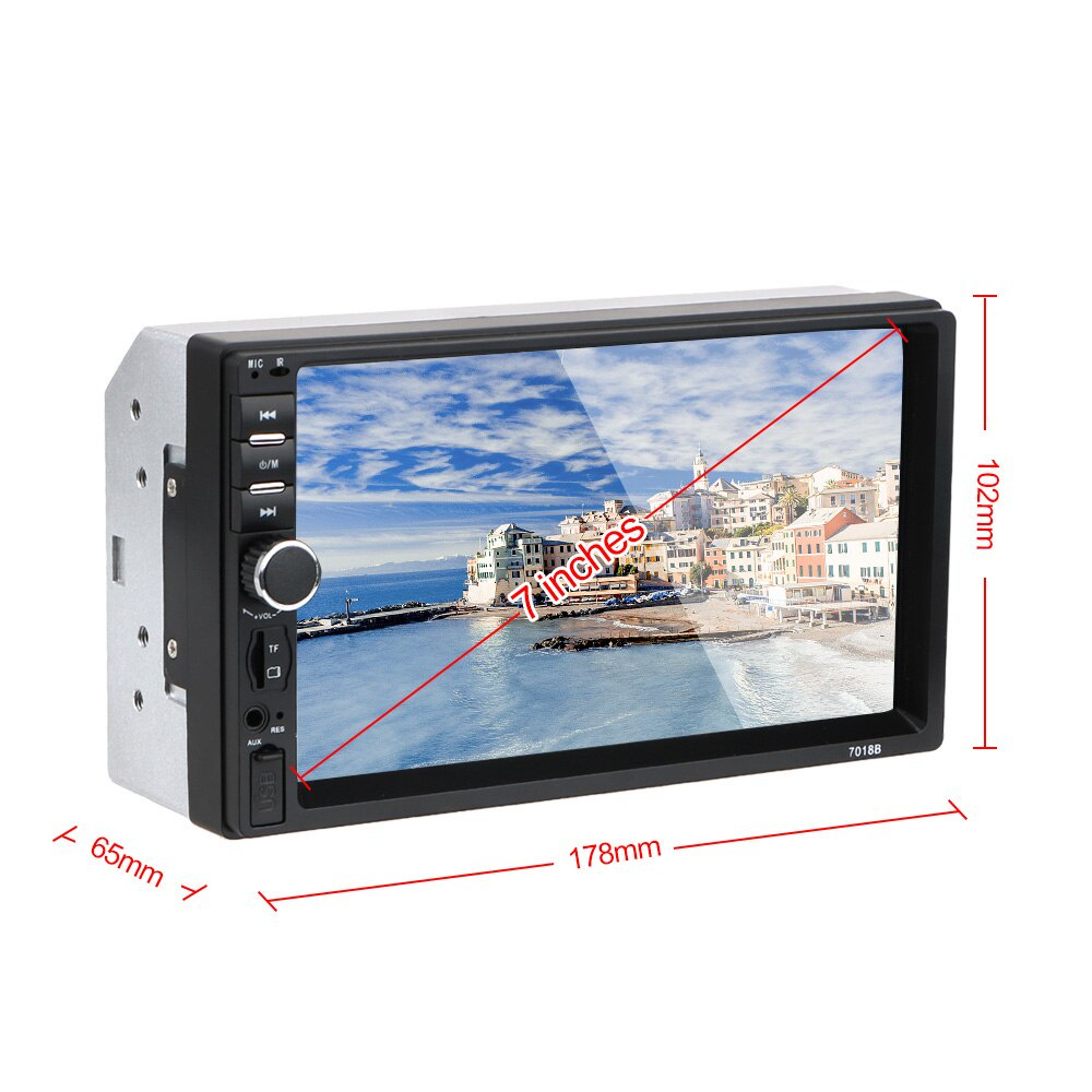7018B 7010B Head Unit Double Din 7 Inch Bluetooth Audio Car MP3 MP5 Player In Touch Screen Radio