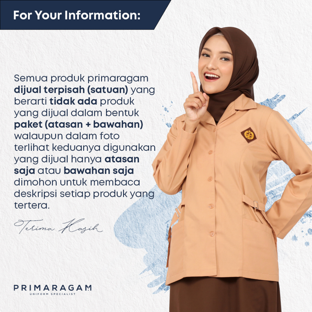 Seragam baju kemeja pramuka sd smp penggalang lengan tangan panjang perempuan cewek putri