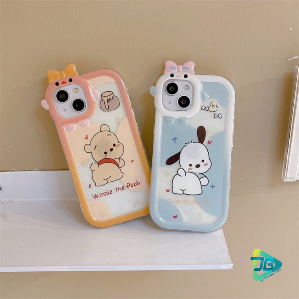 CUSTOM SOFTCASE PITACU FRAME KARAKTER CUSTOM POOH AND POCHACCO FOR REALME C1 C2 5 5I 5S C3 9I C11 C20 C30 C31 C33 C21 C21Y C25Y C15 C12 C25 C35 NARZO 50I 50A PRIME JB8661