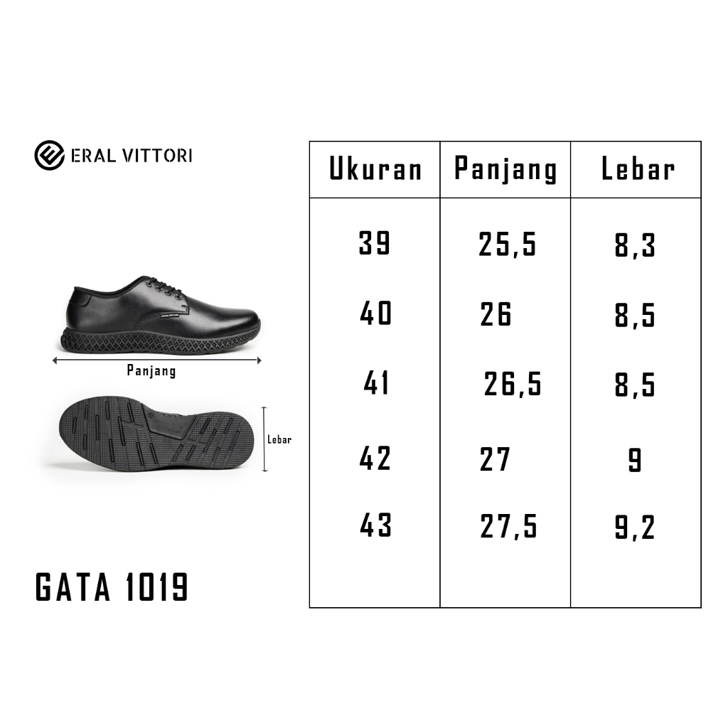 Eral Vittori - Gata 1019 Sepatu Sneakers Pria Kasual Formal