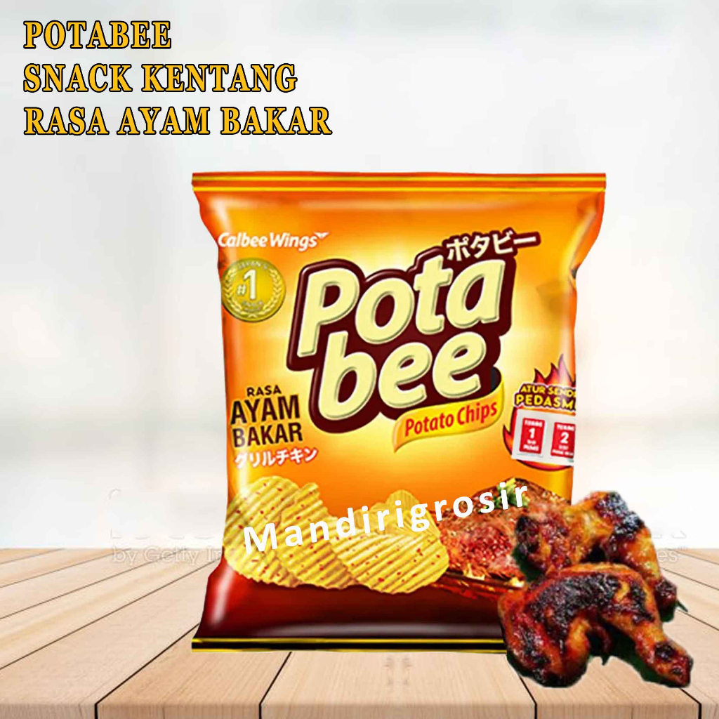 Potato Chips* Potabee Snack* Ayam Bakar* 68g