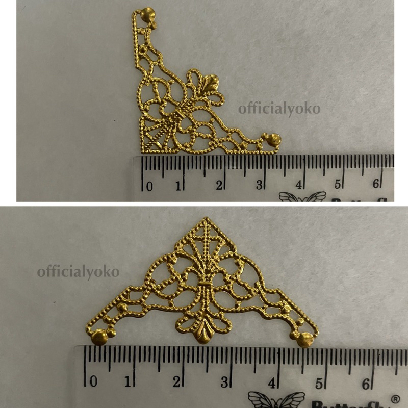 Lempengan Besi Emas / Hiasan / Dekorasi Mahar / Hantaran / Prakarya isi 4pcs #2