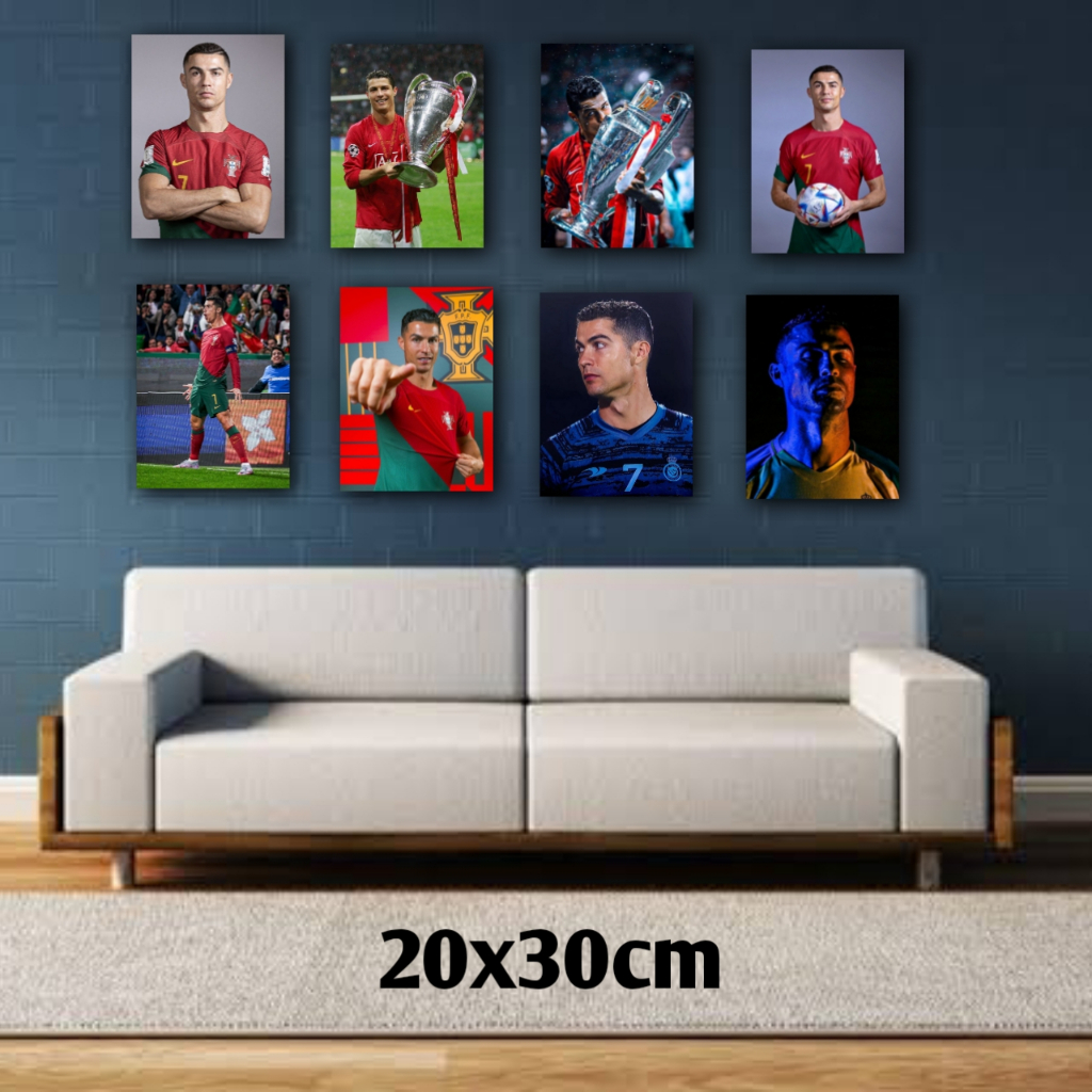 POSTER KAYU CR7 CRISTIANO RONALDO Hiasan Dinding Kamar Pajangan Rumah Sport Olahraga Wall Decor Dekorasi