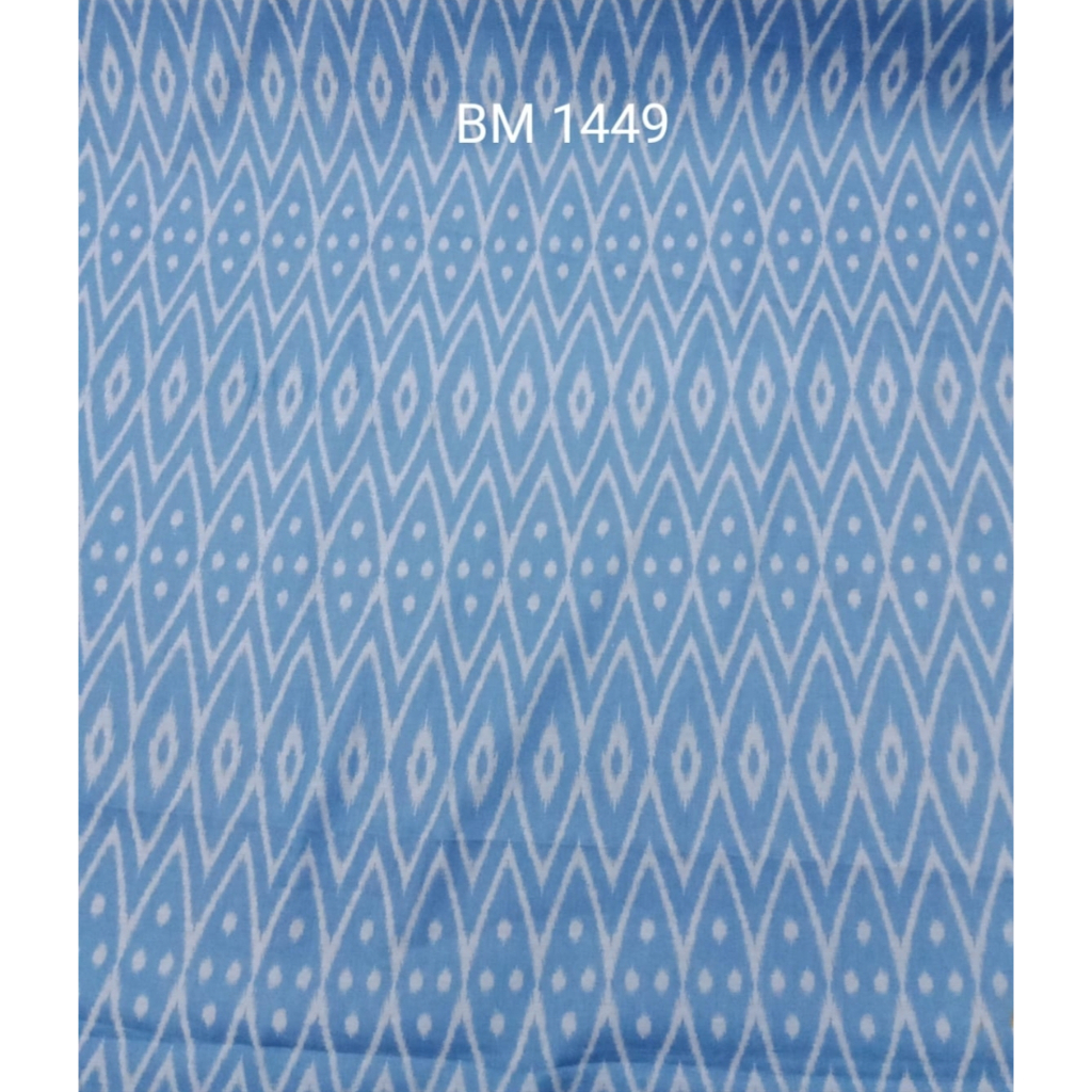 Kain Jacquard Jeans atau Denim Meteran Motif Batik BM_1449