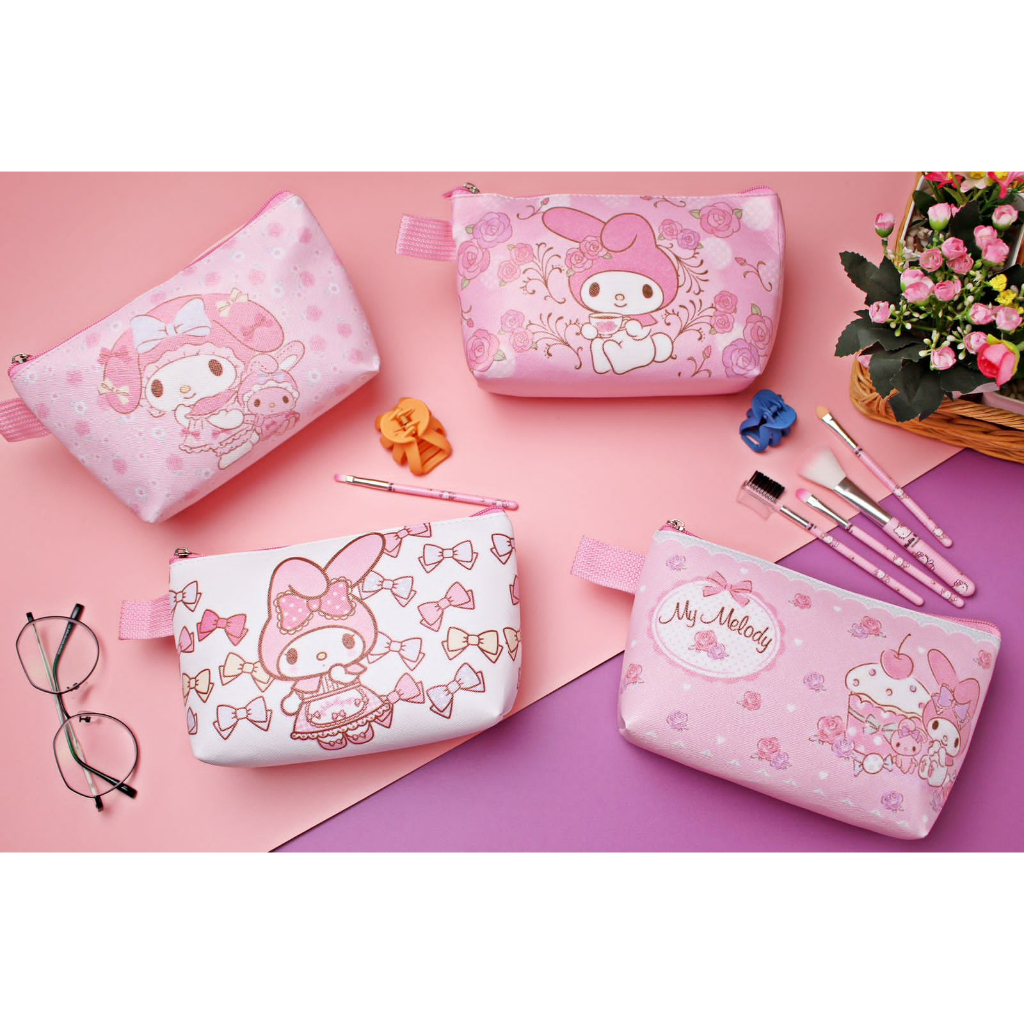 Dompet Kosmetik Besar Motif Sanrio Pouch Hp Uang Tempat Pensil Make Up Travel Serbaguna