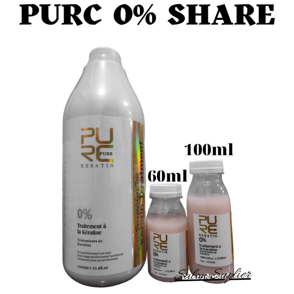 (COD BISA) PURC KERATIN HAIR TREATMENT SMOOTHING BRAZILIAN KEMASAN SHARE