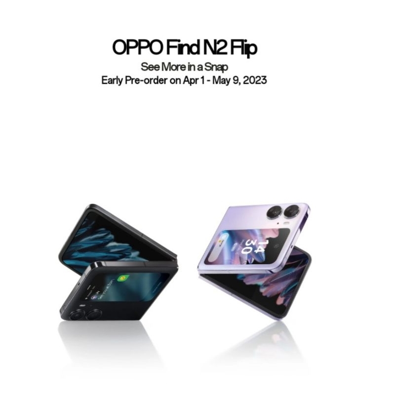 Oppo Find N2 Flip RAM 8/256GB New Generation Flexion Hinge GARANSI RESMI