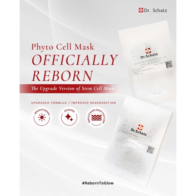DR SCHATZ Phyto Cell Mask Apple Stem Cell Sheet Mask Masker Wajah