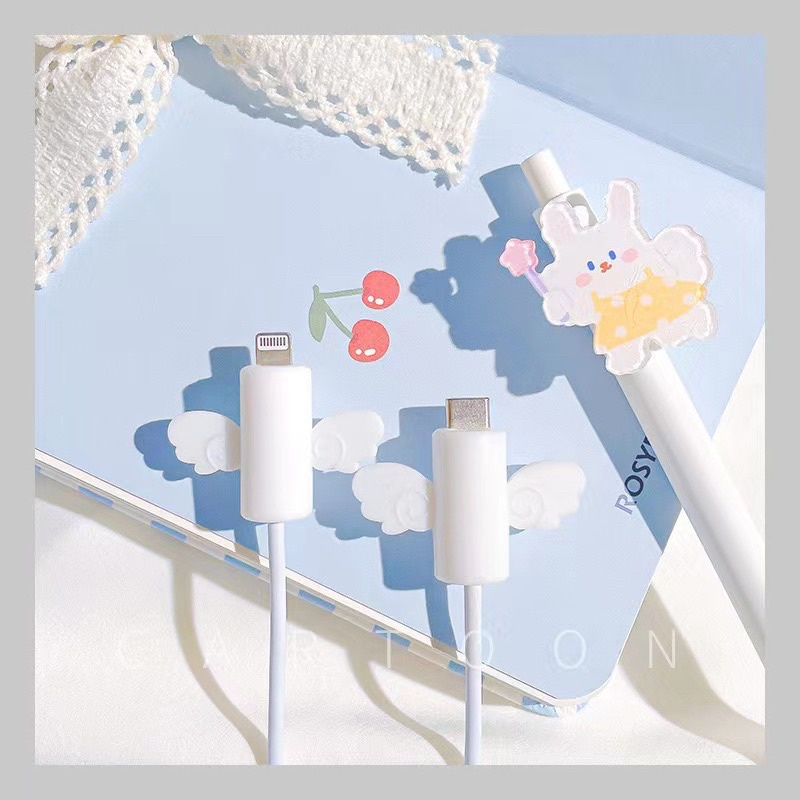 ANGEL Pelindung Kabel Accesories REALME Android Cable Bite Universal lindung Ujung Kabel Saver Protector Motif For IOS Lighning to Type C USB HP Apple Murah Bagus Aneh