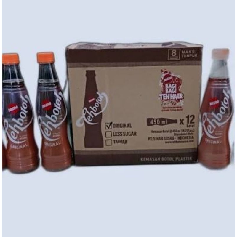 

MINUMAN TEH BOTOL sosro 450 ML.ISI 12 BOTOL