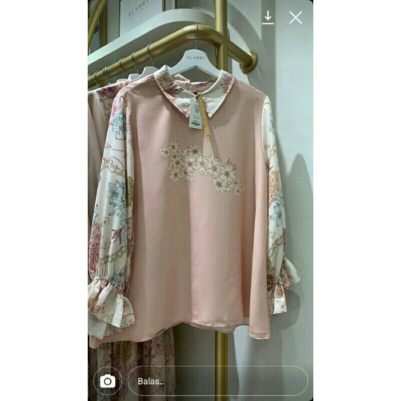 New Hepburn blouse warna magnolia size S Wearingklamby