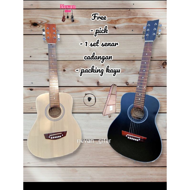 GITAR AKUSTIK 3/4 PEMULA TERMURAH (FREE PACKING KAYU)