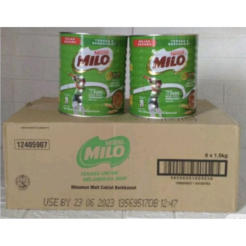 

milo kaleng 1.5 kg perdus / perkotak isi 6 kaleng