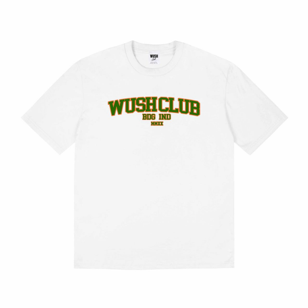 Baju Kaos Distro pria wanita Streetwear Premium Wush Club FONT WHITE