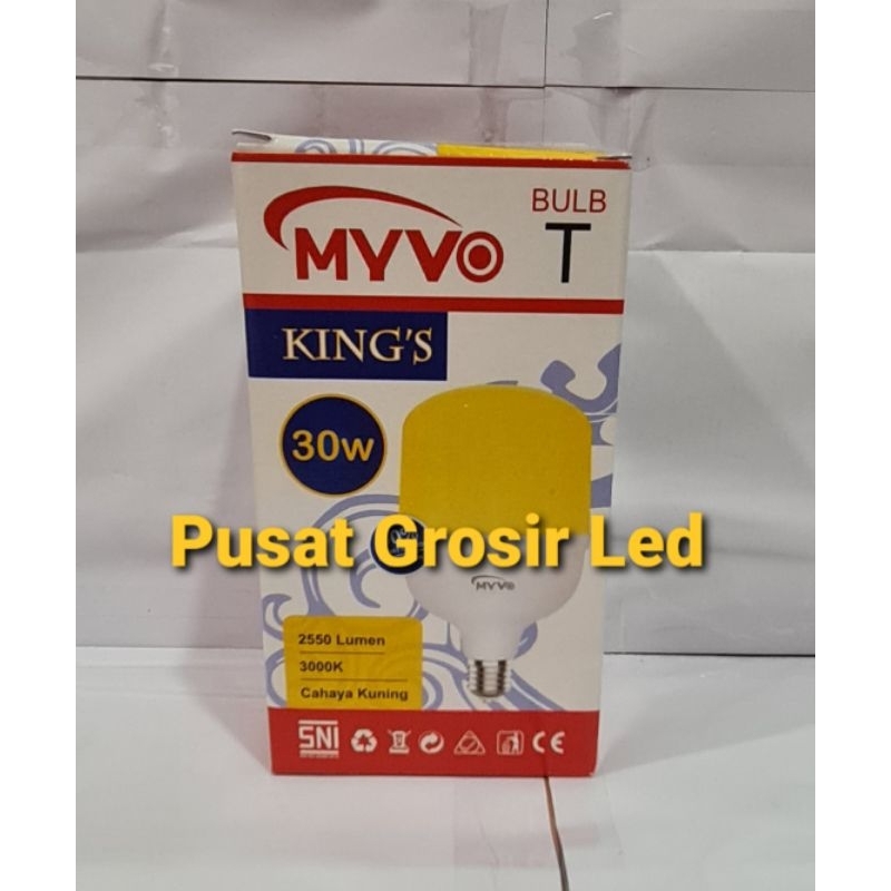 Lampu Led MYVO KING'S 30 Watt 30W Cahaya Putih 6500K &amp; CAHAYA KUNING 3000K Garansi 1 Tahun