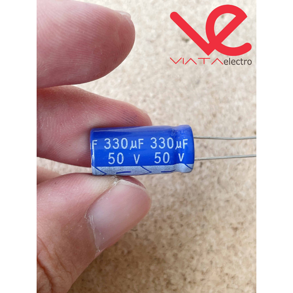 KAPASITOR ELCO 330UF 50V (1 BUAH) KAPASITOR CAPACITOR ELKO KAPASITOR 330 UF 50 V