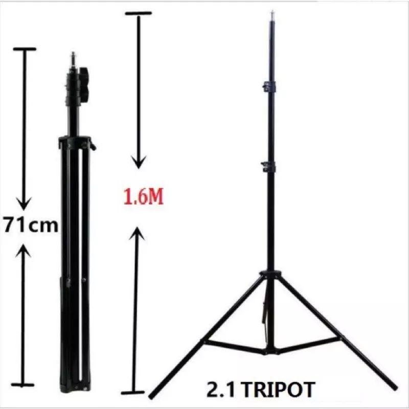 TRIPOD 2.1 M FREE TOMSISS + MINI BALL +HOLDER U TRIPOD STAND 2.1 METER STAND HOLDER PHONE KUALITAS BAGUS TERJAMIN