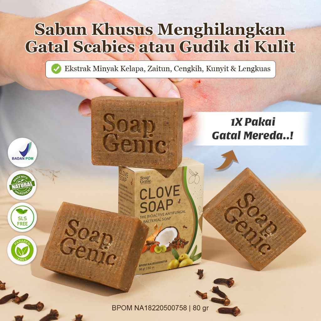 Sabun Scabies Gudik Paling Ampuh Clove Soap BPOM 80gr