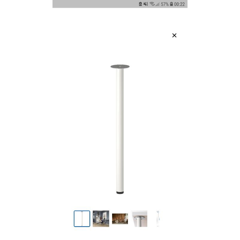 kaki meja adils warna putih