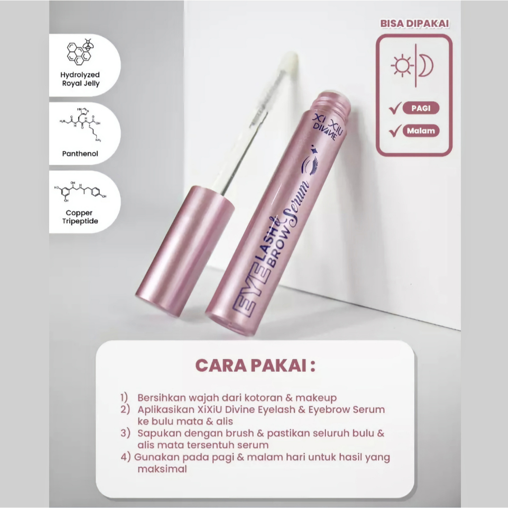 XI XIU DIVINE EYELASH &amp; EYEBROW SERUM - BPOM - SERUM BULU MATA XIXIU - SERUM ALIS