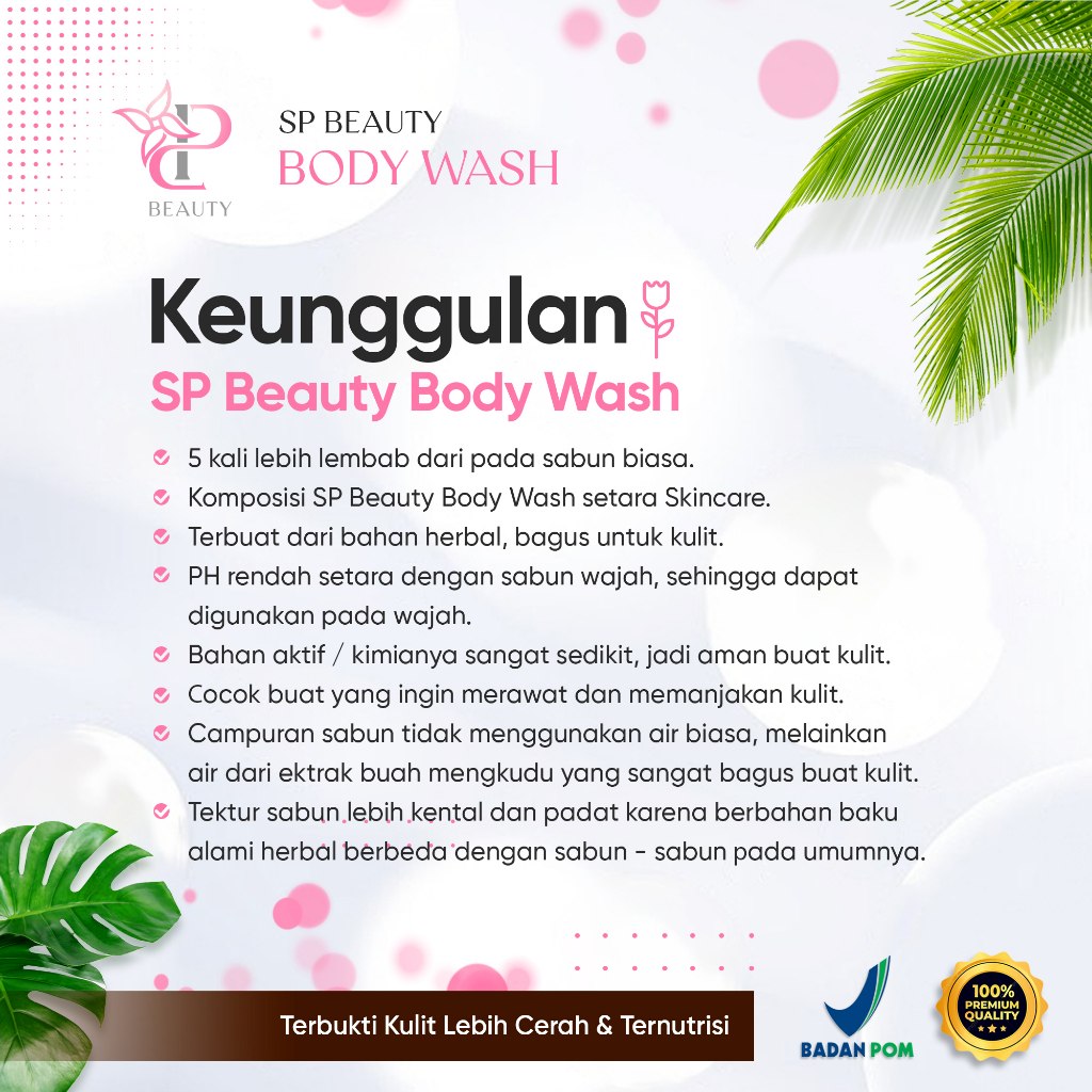 Sp Beauty Body Wash sabun cair herbal 1000ml Extra coklat vitamin C. A &amp; Collagen. - Sabun mandi cair pemutih badan sabun cair pemutih .sabun cair herbal coklat1000ml