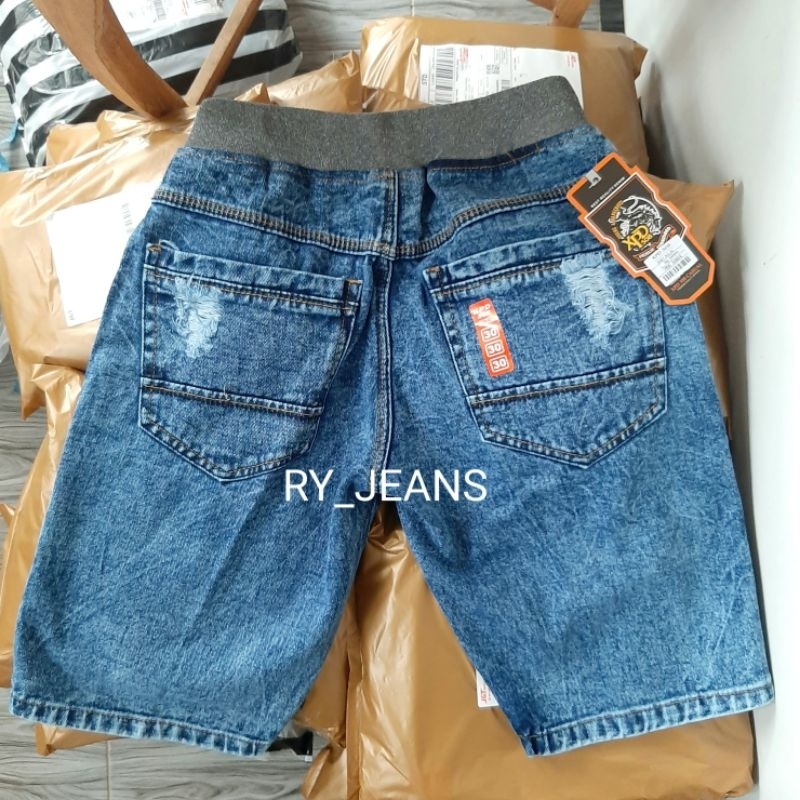 jeans pendek sobek pria jeans kolor rip pria jeans pendek pinggang karet xpd