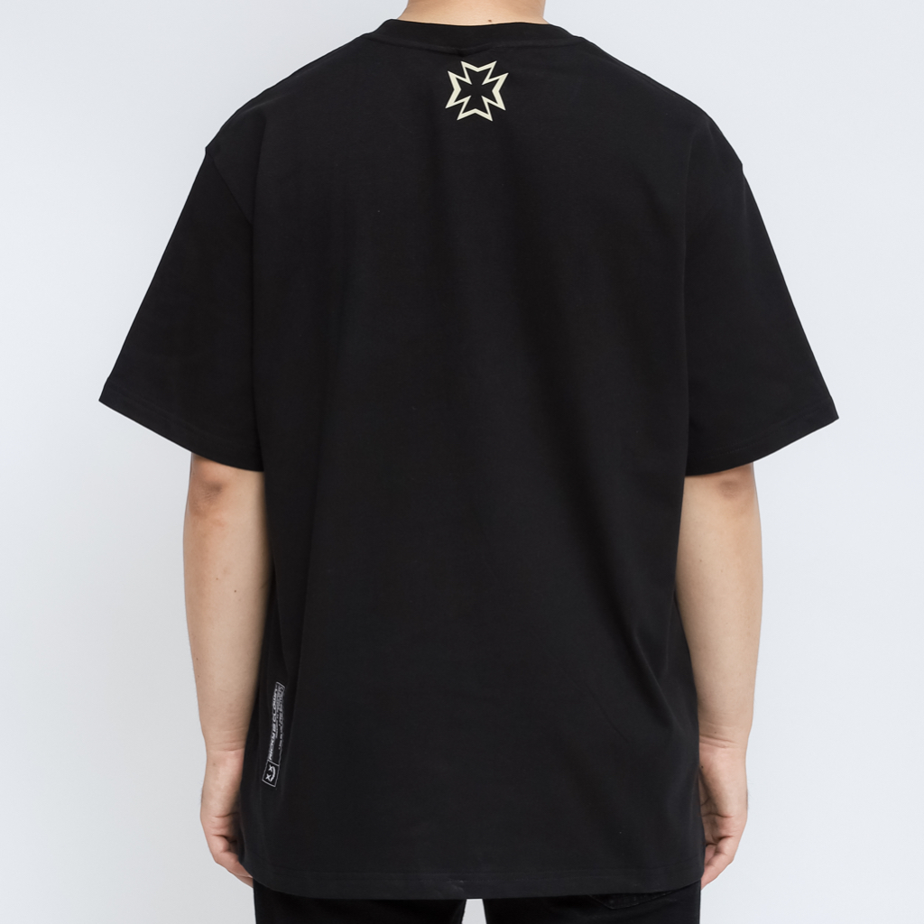 Ricky Is Clown Logo Cream Black Tee