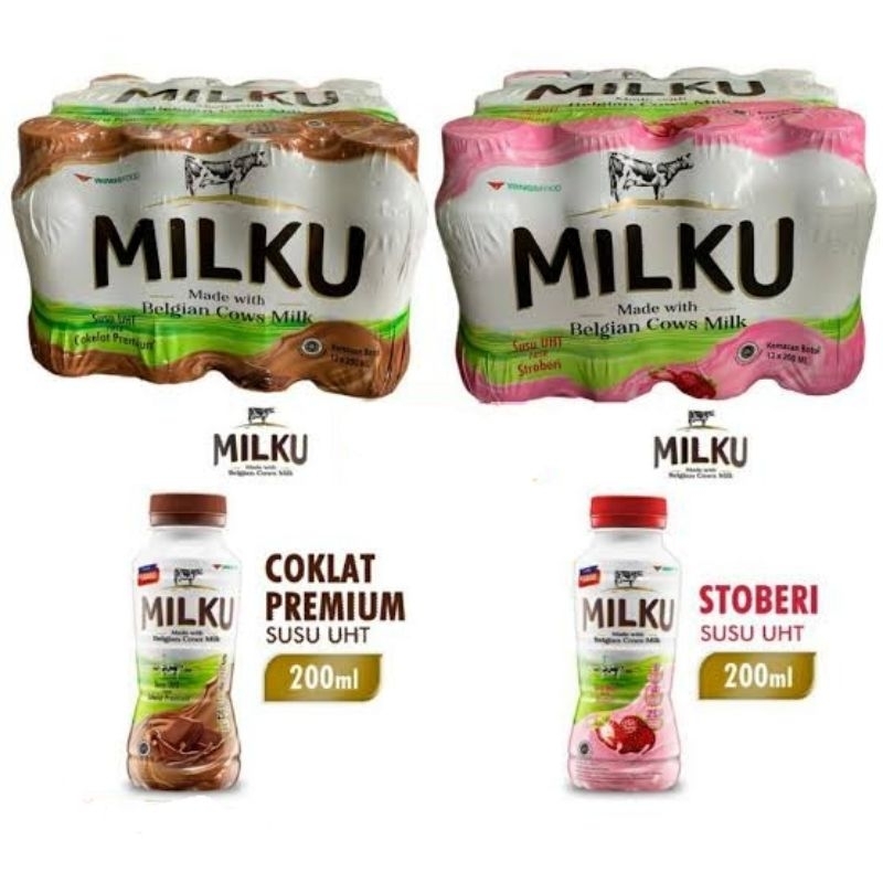 

Milku Susu UHT Coklat, Stroberi & Original 12 Btl x 200ml