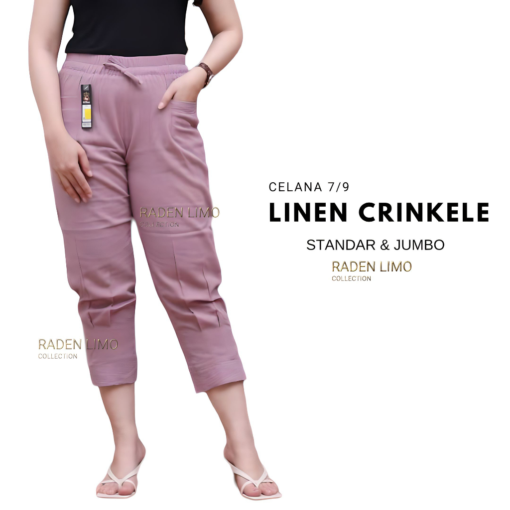 HARUKA PANTS 7/9 LINEN CRINKEL PREMIUM RADENLIMO