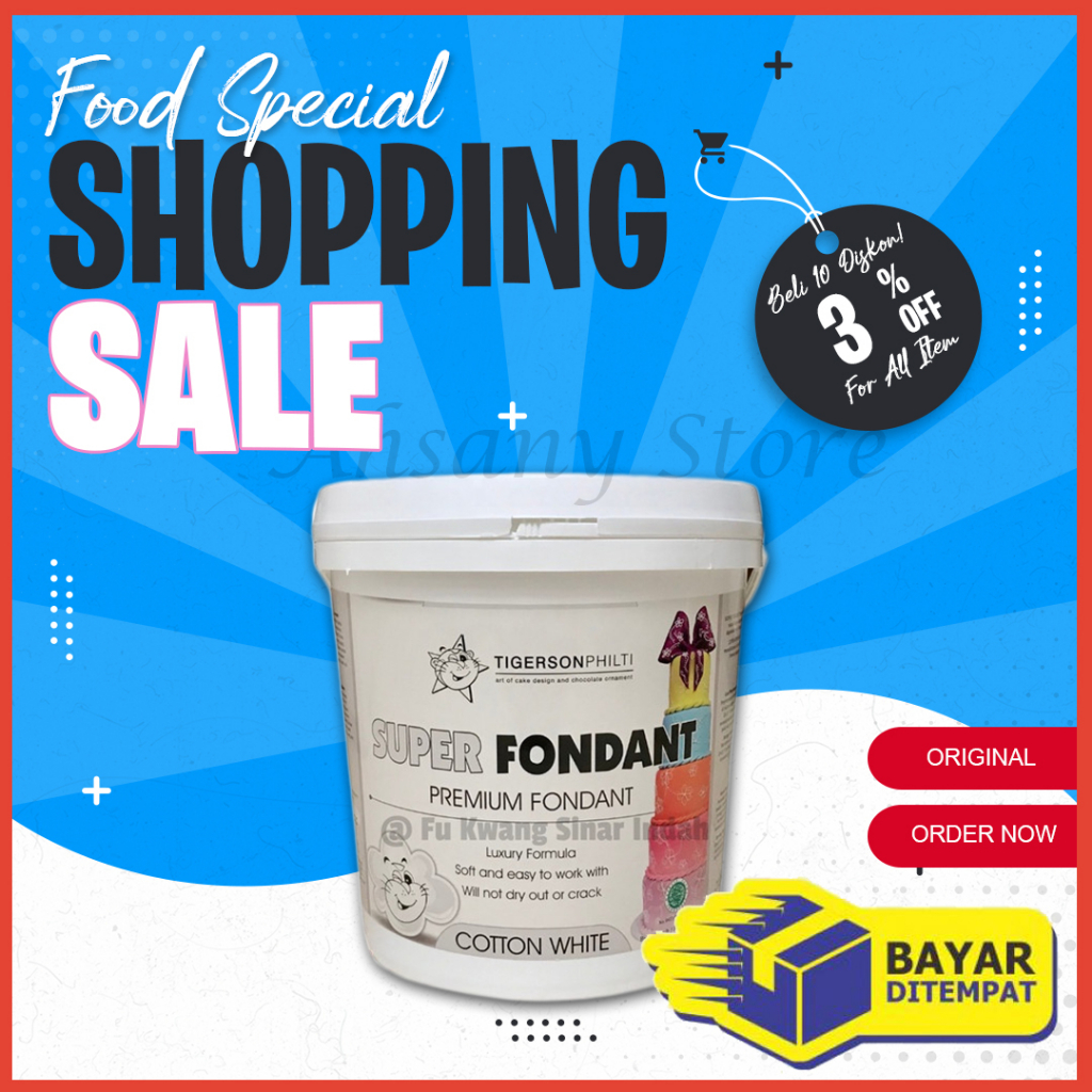 

Fondant Kue Tigerson Super fondan Repack 500gr