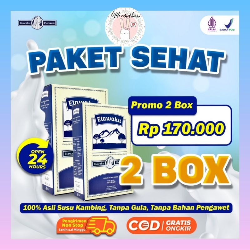 READY MEDAN PAKET 2 BOX ETAWAKU PLATINUM SUSU KAMBING ETAWA SEGAR PROVIT KRIMER NABATI ATASI MASALAH