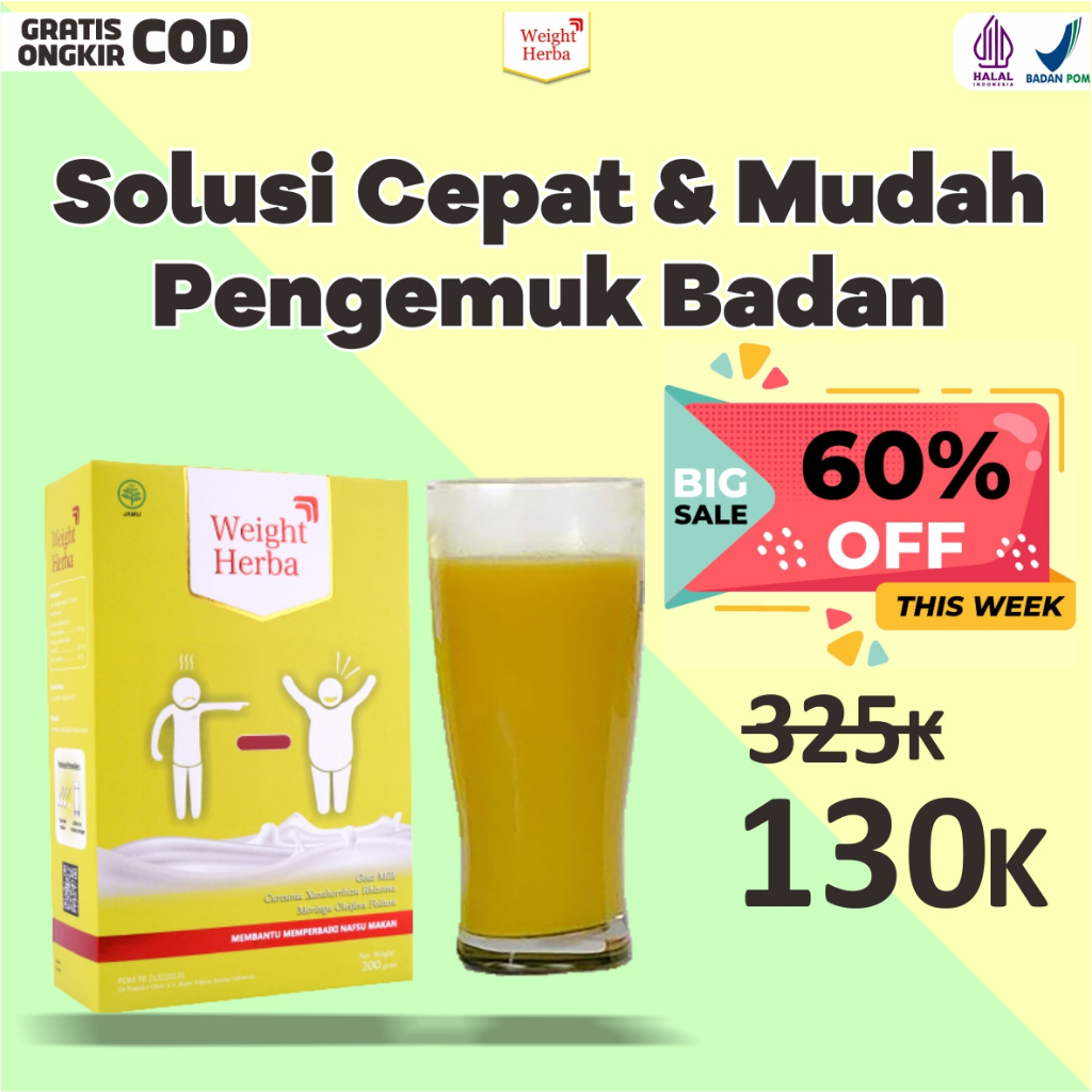 

Weight Herba Susu Penggemuk Badan Yang Dapat Meningkatkan Nafsu Makan Berat Bersih Per Box 200 Gram