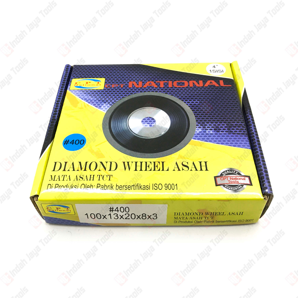 CPT NATIONAL 4 Inch 1 SISI Diamond Asah 240 400 Grinding Wheel Serut