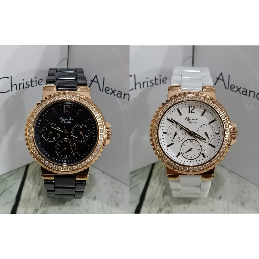 Jam Wanita Keramik Alexandre Christie AC2337 AC 2337 Original Garansi Resmi Alexander Christie