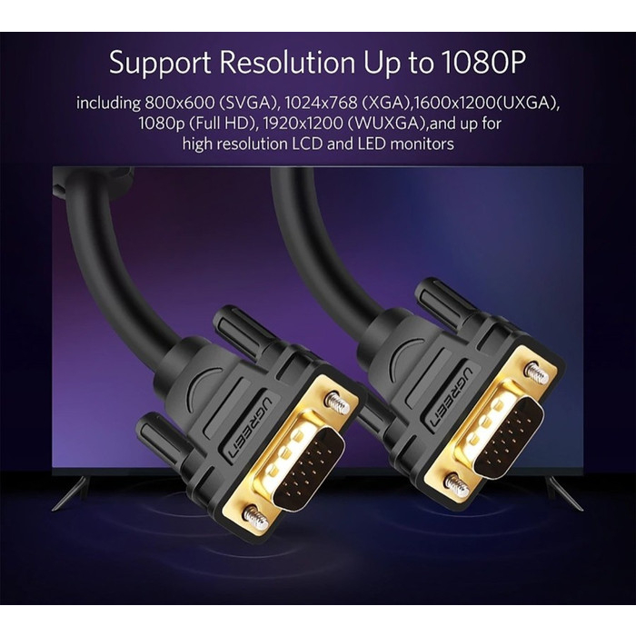 Kabel UGreen 11646 VGA Male to Male 2Meter - Kabel Vga 11646