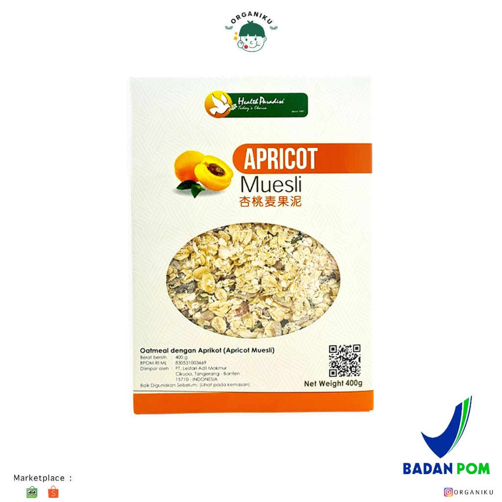 Health Paradise Organic Muesli Apricot 400gr