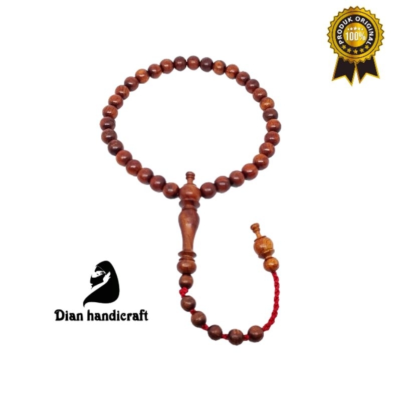 Tasbih 33 Butir Kayu Nagasari size 8mm asli original, bisa cod