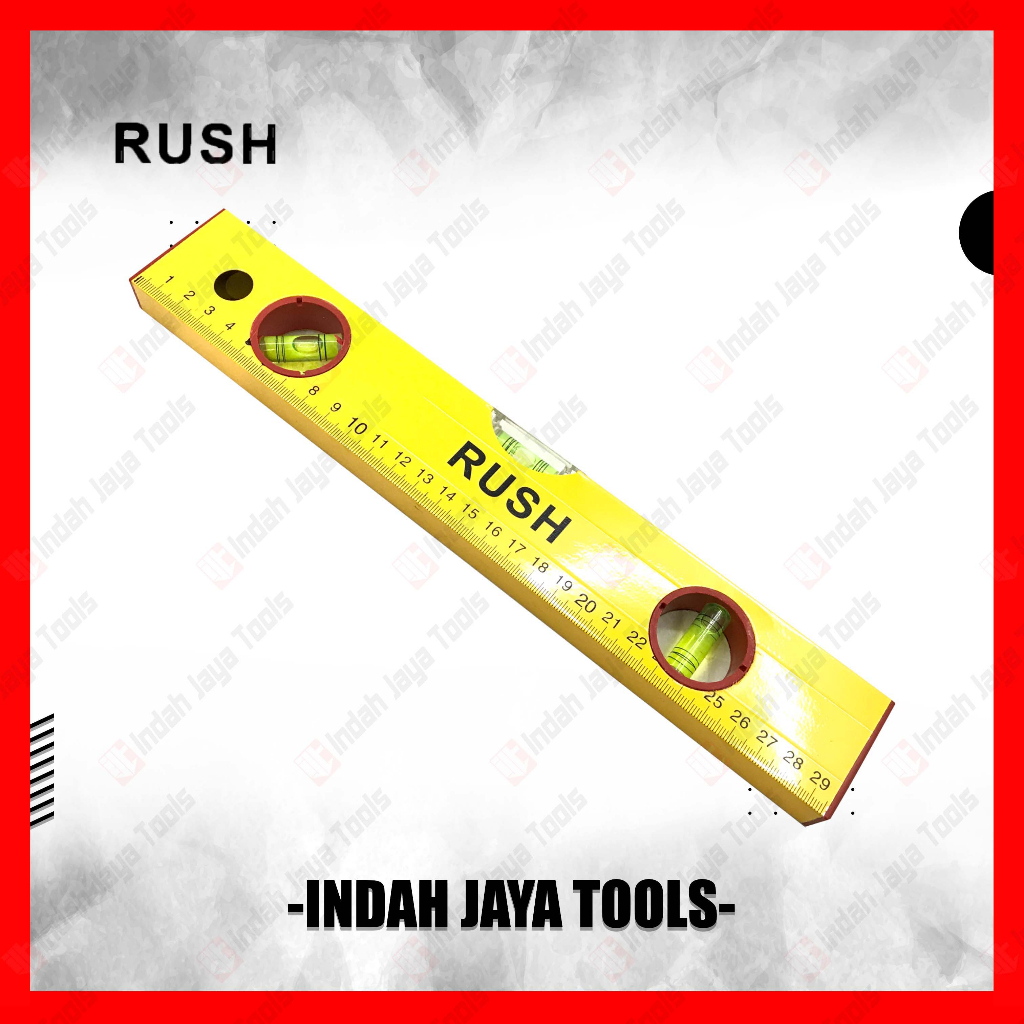 RUSH Waterpas 12 Inch KUNING - Waterpass 30 cm Alat Ukur Tukang