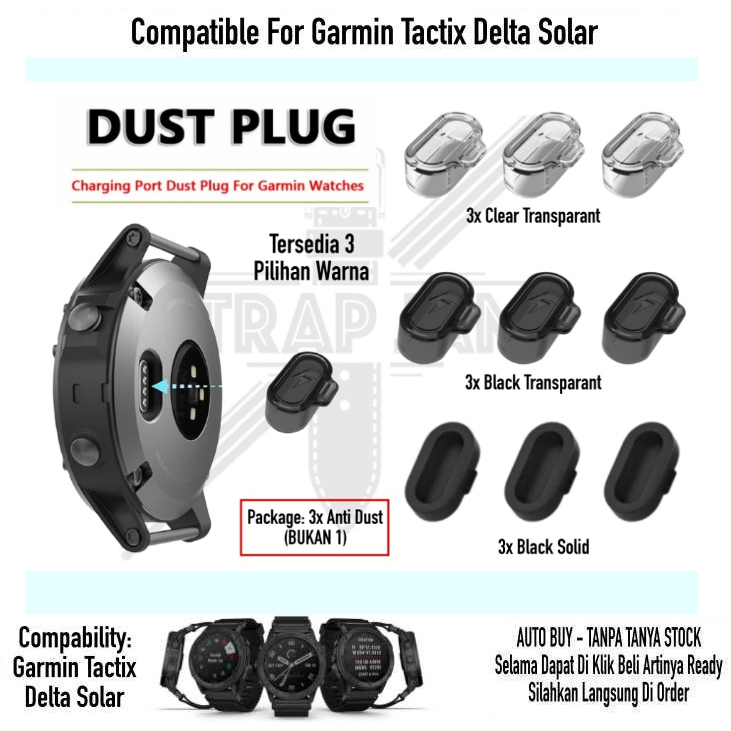 Anti Dust Plug Garmin Tactix Delta Solar - Penutup Lubang Charge Anti Debu