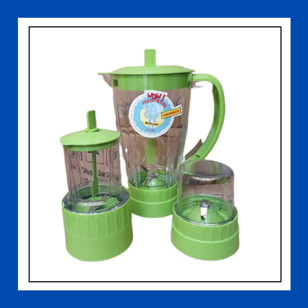 (Tanpa MESIN)PAKET HEMAT 3 set JAR + CHOPER BUMBU + DRY MILD Blender Miyako ORIGINAL