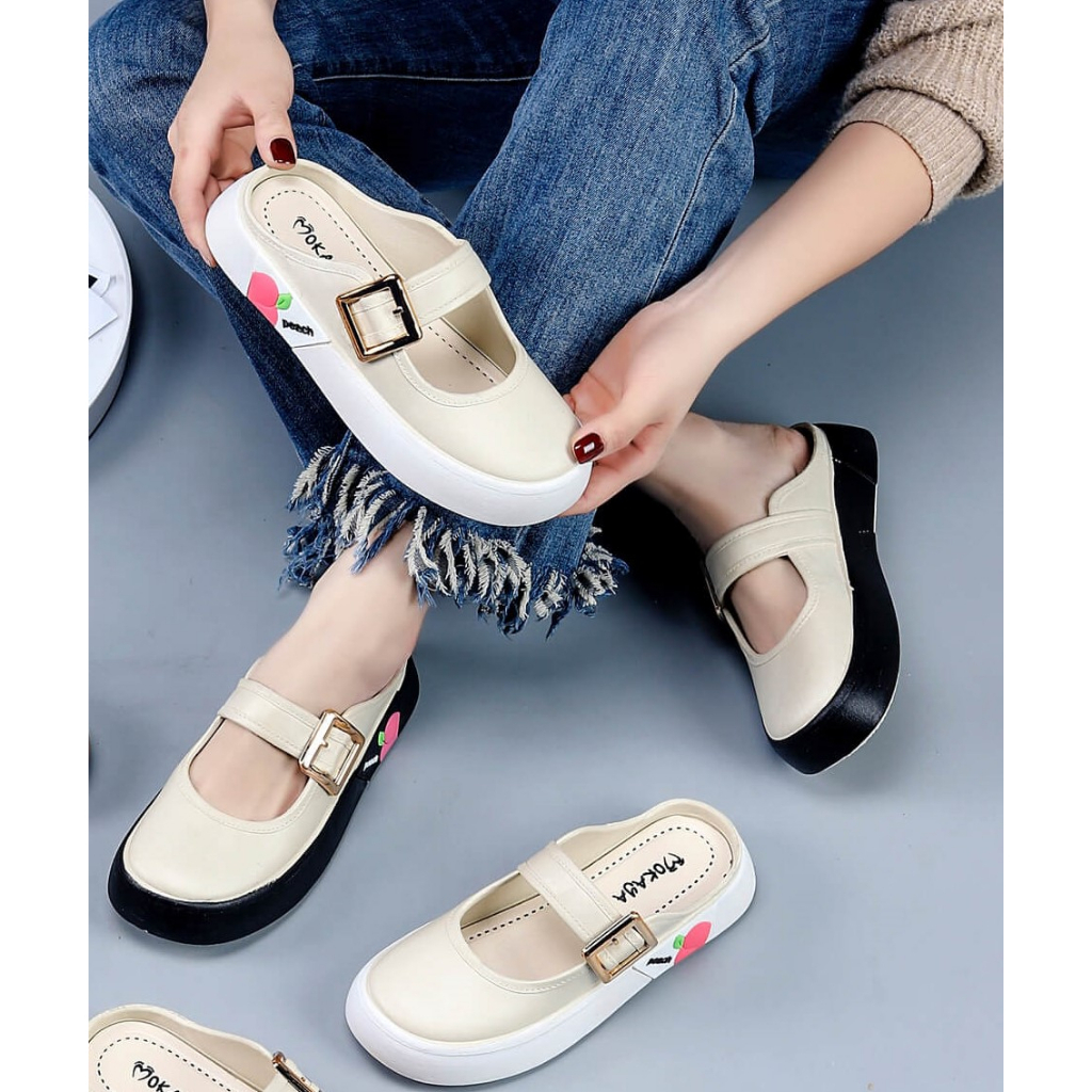 Terbaru Nj_Shoes Sendal Sepatu Wanita Impor Mokaya 2338-322 Sandal Wedges Wanita Jelly Karet Nyaman