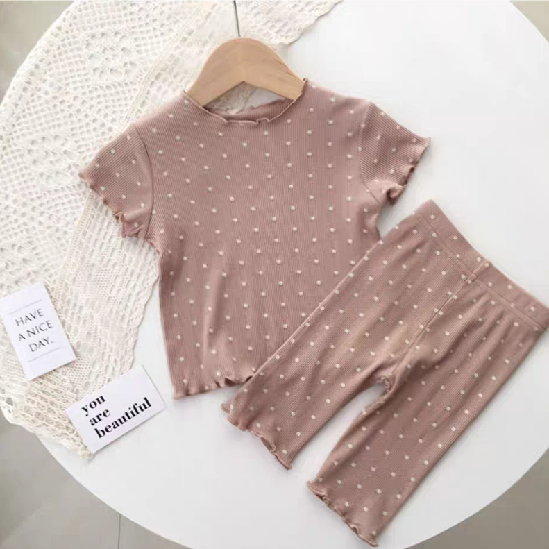 (Bahan Halus) Yin Li New Korean Pajamas 1-8 Tahun Quality Import / Piyama Knit Anak Perempuan Korean Style Baju Tidur Anak Babycinnamon