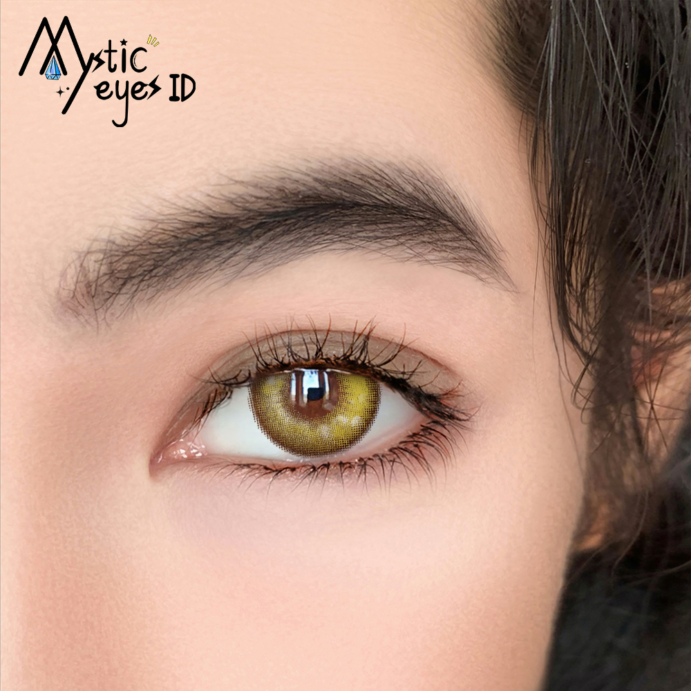 [✅COD] MYSTICEYES SOFTLENS ANIME COSPLAY LENSA KONTAK CARDCAPTOR YELLOW 14.5MM (NORMAL)