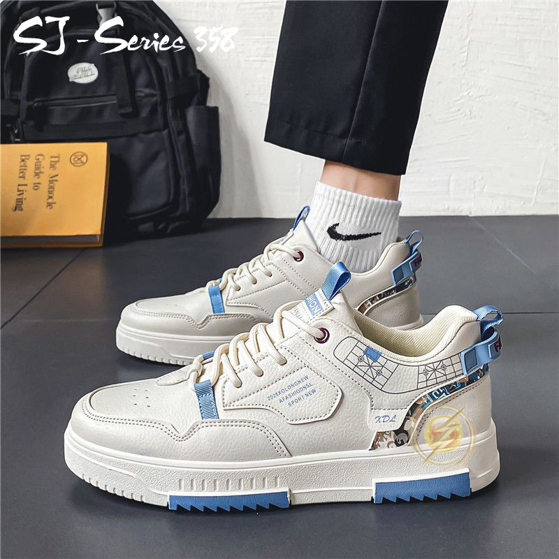 [JWALK] Sepatu Sneakers Pria Casual Motif Keren Warna Cakep Kualitas Import Premium -358