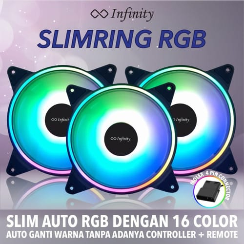 Fan Casing INFINITY Slim Ring Auto RGB 16 COLOUR