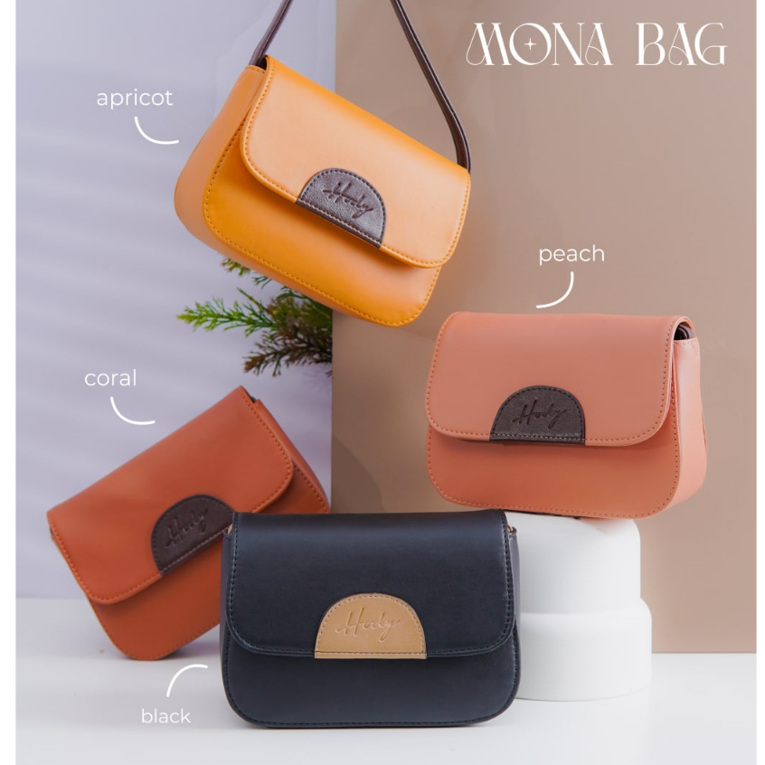 Tas Wanita Selempang HODY Mona Bag Earth Stone Batu Alam Sling Bag Slempang Premium