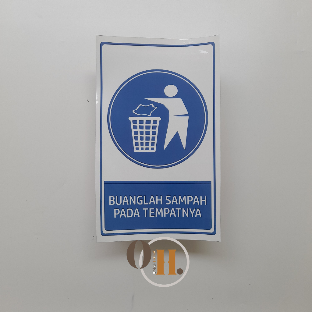 

Stiker Buang Sampah Pada Tempatnya - Stiker Jaga Kebersihan - Stiker vinyl