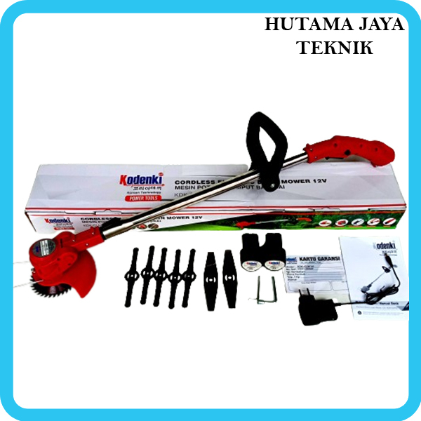 Alat Mesin Pemotong Potong Rumput Baterai Portable 12 12V Volt Kodenki