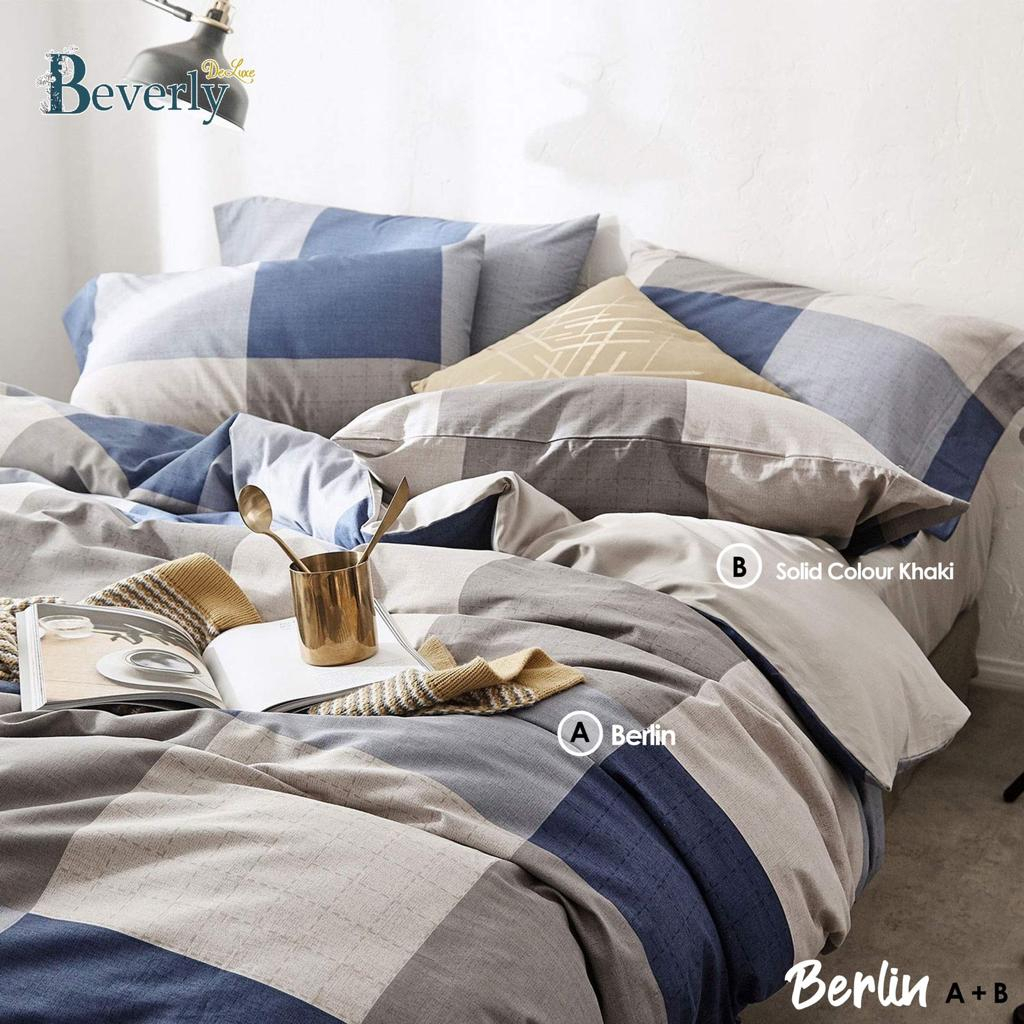 Sprei Anti Geser Bahan Katun Premium | BERLIN &amp; DAVINCI MINIMALIS | ukuran 90 120 160 180x200